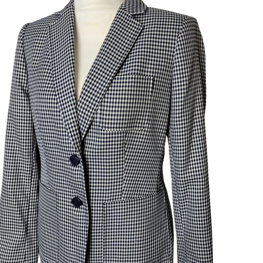 Tommy Hilfiger Blazer Single Breasted Blue Cream Notch Collar Preppy Career NWOT